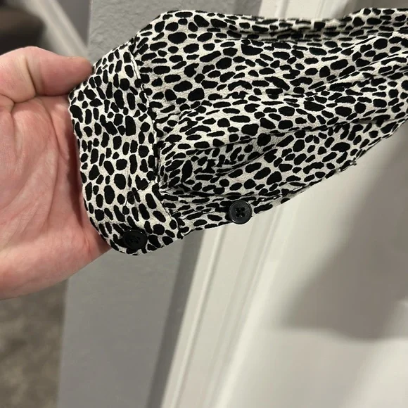 NWT Frank and Oak Womens Animal Print Blouse - Picture 2 of 5